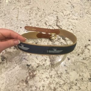 Boys canvas and leather fishing belt